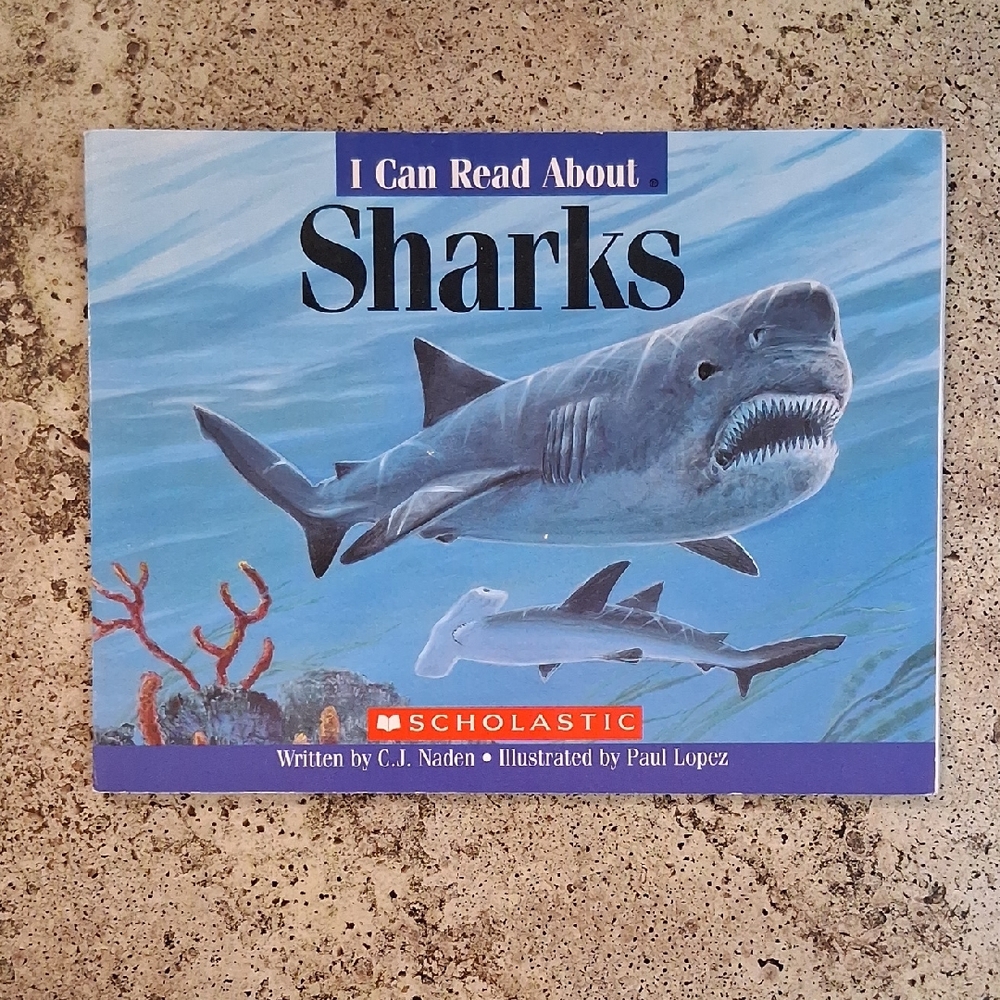 Scholastic 'I Can Read About Sharks' Childrens Science Home School Book
